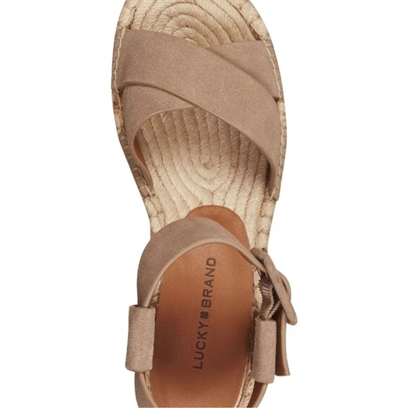 NEW Lucky Brand Audrinah Wedge‎ Tan size 10 - Picture 2 of 10